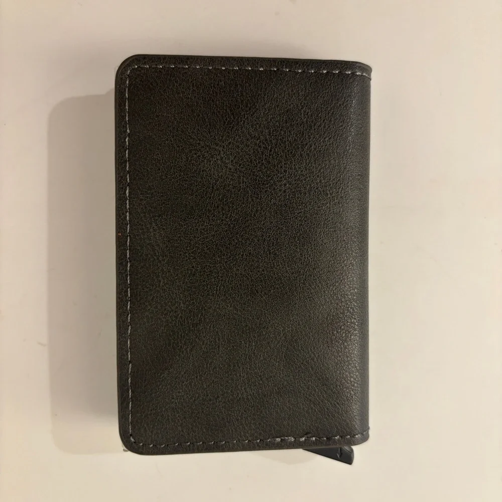 Simpl Toggl Pop up Card Holder Wallet Mens Black Aluminum RFID Blocking Slim